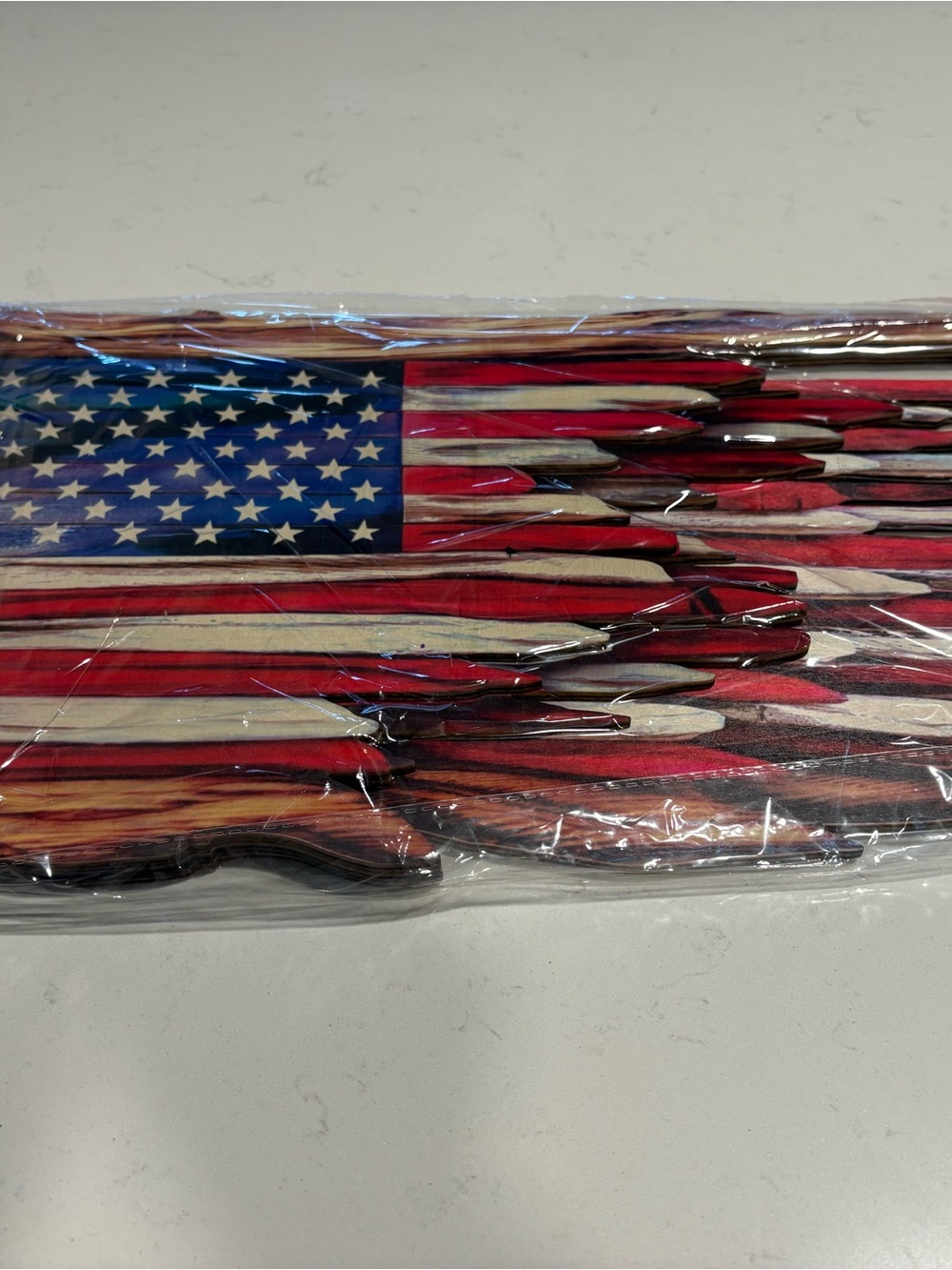 Patriotic American Flag Wall Decor in Red, White, Blue